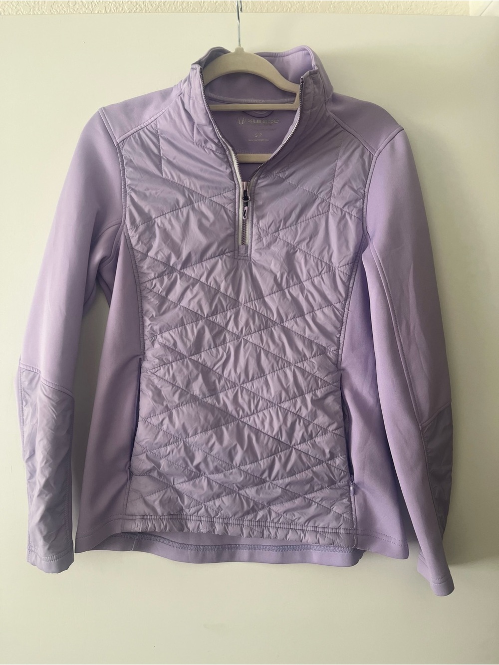 Sunice Lightweight Quilted 1/4-Zip Pullover Jacket - Lavender